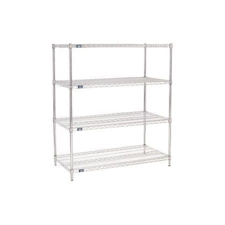 Global Equipment Nexel    Chrome Wire Shelving Starter - 48"W x 24"D x 54"H 24485C